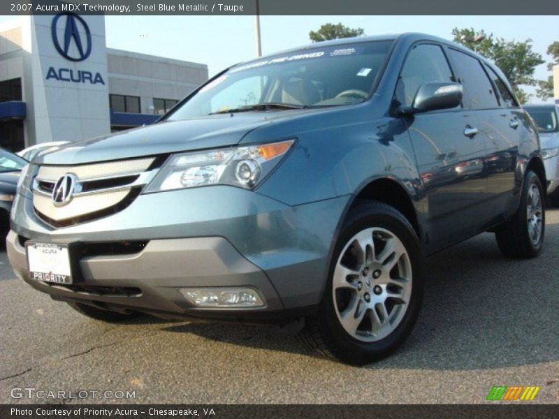 Steel Blue Metallic / Taupe 2007 Acura MDX Technology