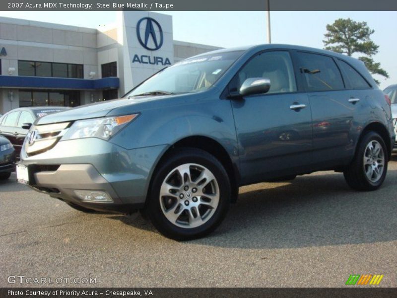 Steel Blue Metallic / Taupe 2007 Acura MDX Technology