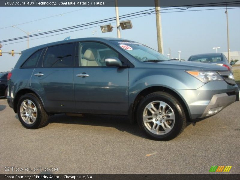 Steel Blue Metallic / Taupe 2007 Acura MDX Technology