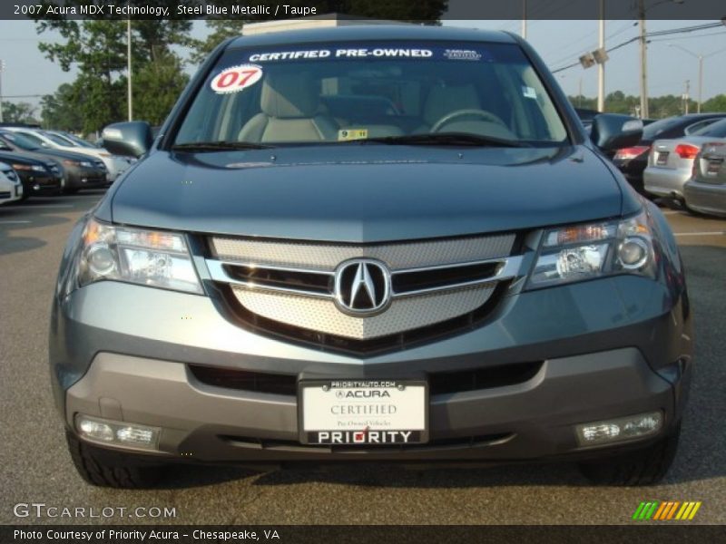 Steel Blue Metallic / Taupe 2007 Acura MDX Technology