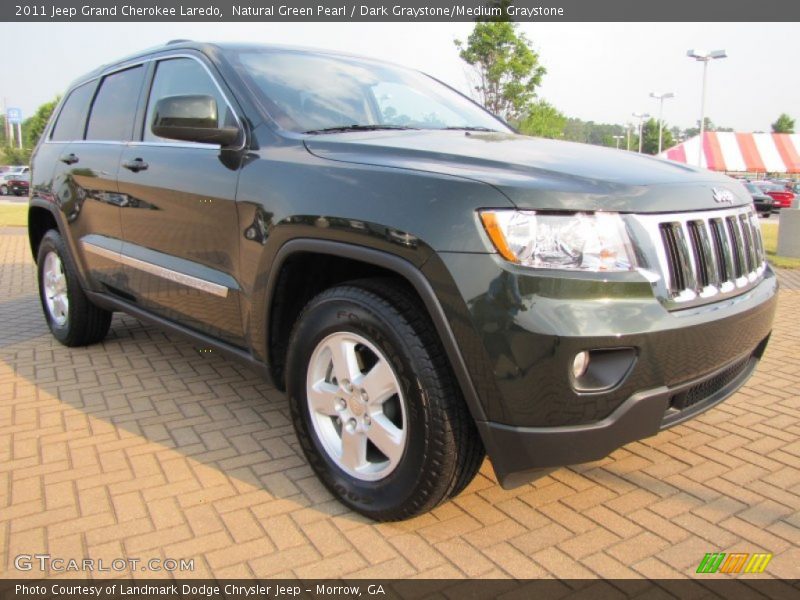 Natural Green Pearl / Dark Graystone/Medium Graystone 2011 Jeep Grand Cherokee Laredo