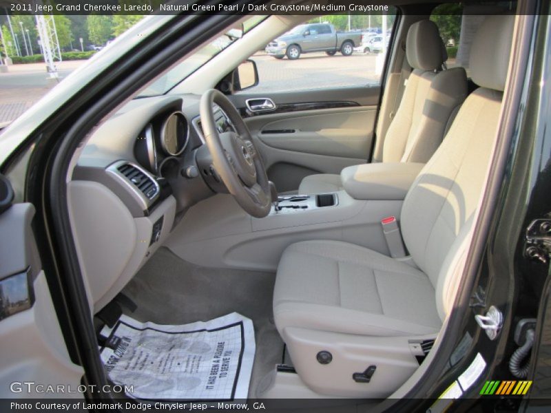 Natural Green Pearl / Dark Graystone/Medium Graystone 2011 Jeep Grand Cherokee Laredo