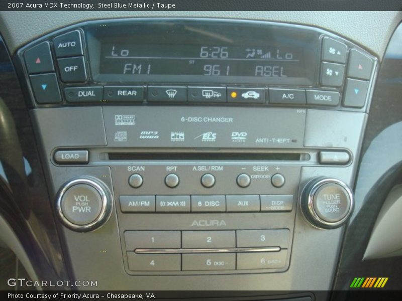Steel Blue Metallic / Taupe 2007 Acura MDX Technology