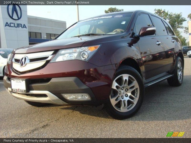 Dark Cherry Pearl / Parchment 2008 Acura MDX Technology