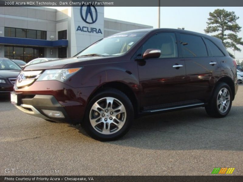 Dark Cherry Pearl / Parchment 2008 Acura MDX Technology