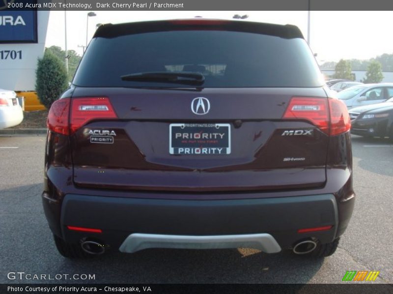 Dark Cherry Pearl / Parchment 2008 Acura MDX Technology