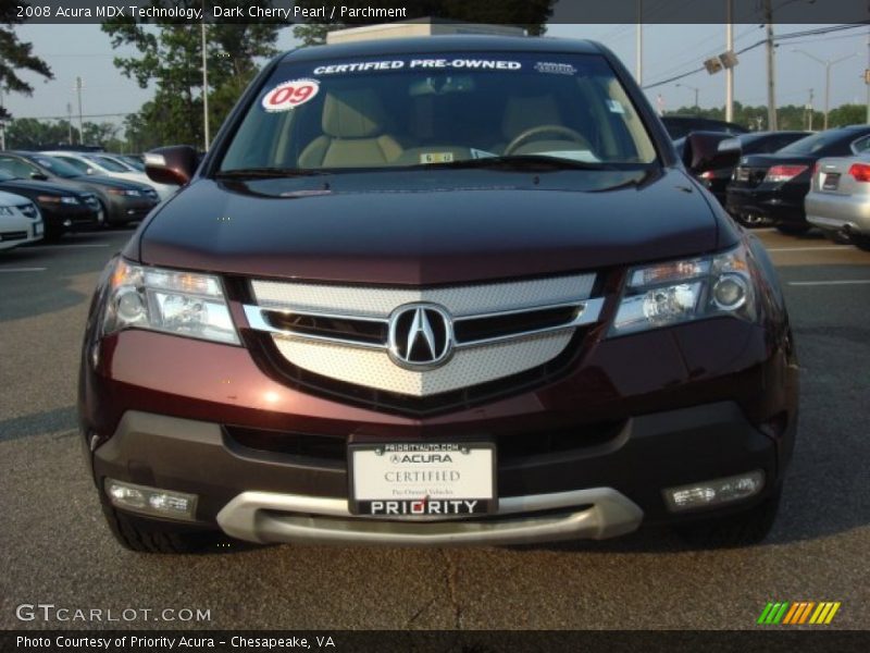 Dark Cherry Pearl / Parchment 2008 Acura MDX Technology