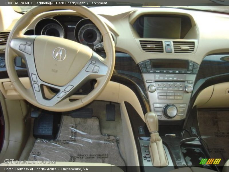 Dark Cherry Pearl / Parchment 2008 Acura MDX Technology