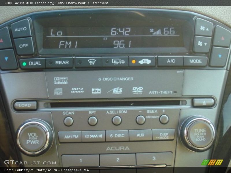 Dark Cherry Pearl / Parchment 2008 Acura MDX Technology