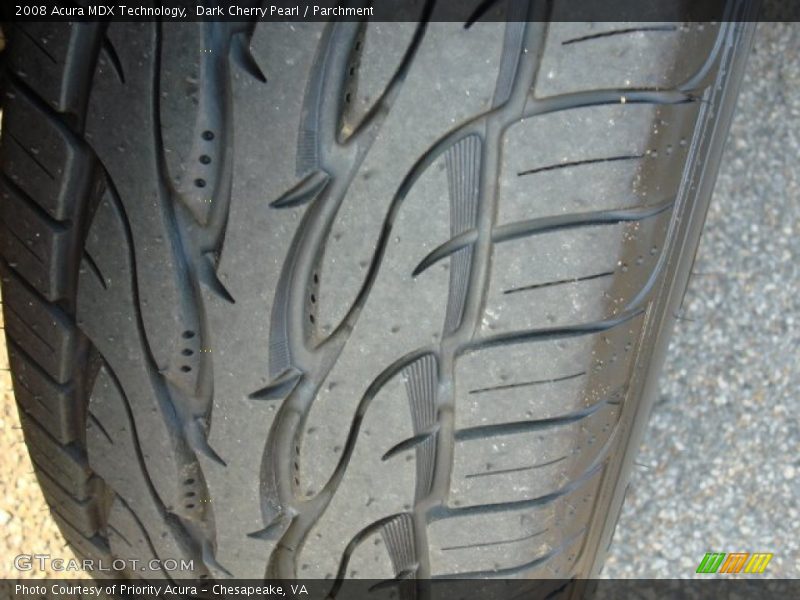 Dark Cherry Pearl / Parchment 2008 Acura MDX Technology