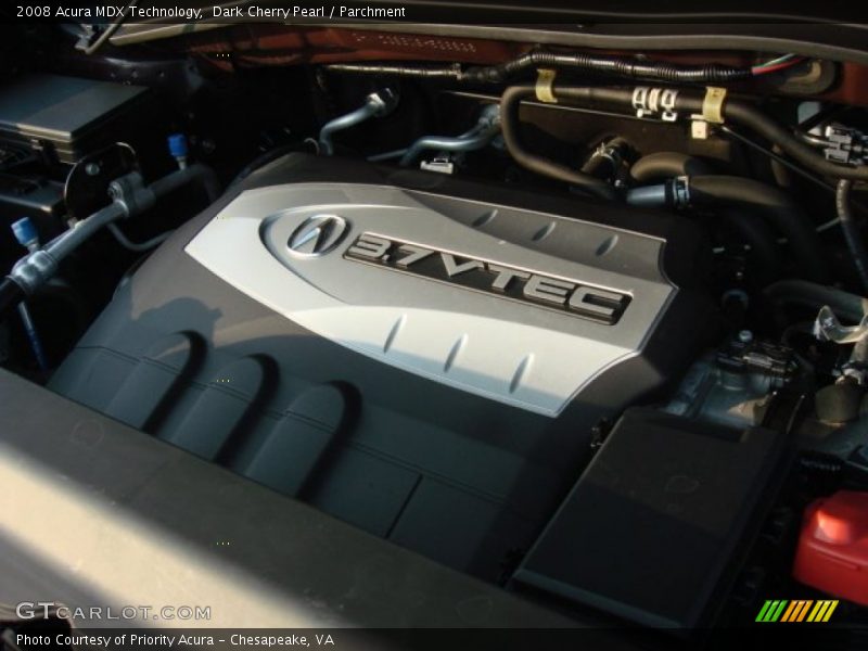 Dark Cherry Pearl / Parchment 2008 Acura MDX Technology