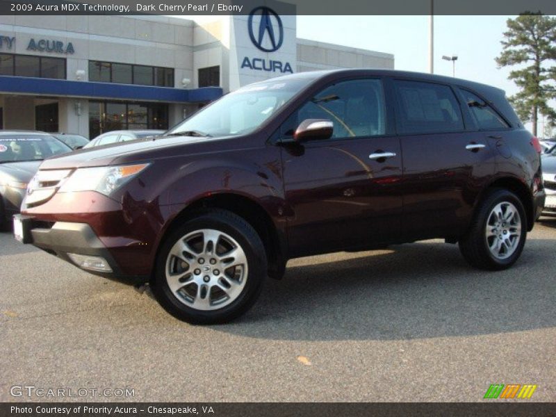 Dark Cherry Pearl / Ebony 2009 Acura MDX Technology