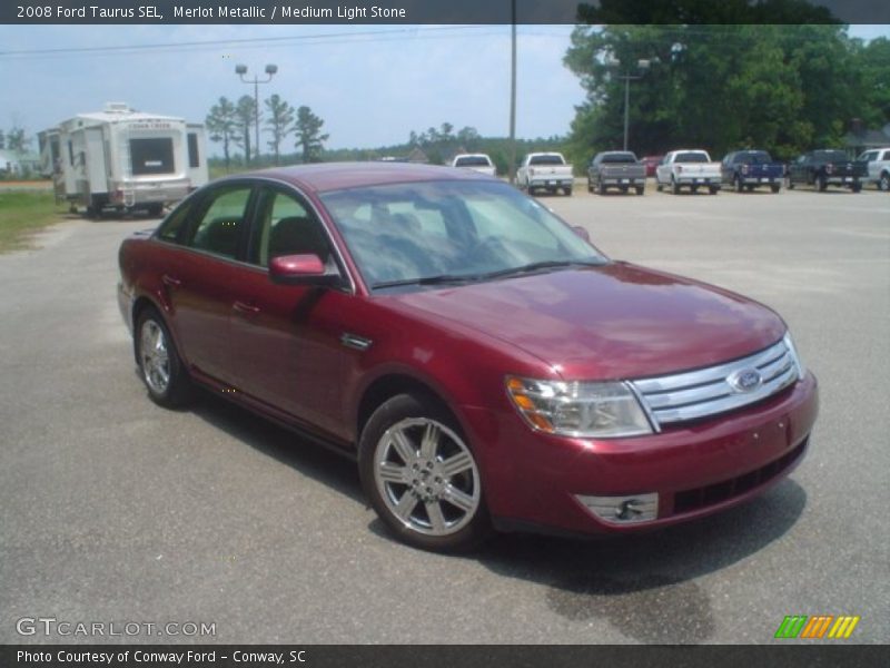 Merlot Metallic / Medium Light Stone 2008 Ford Taurus SEL