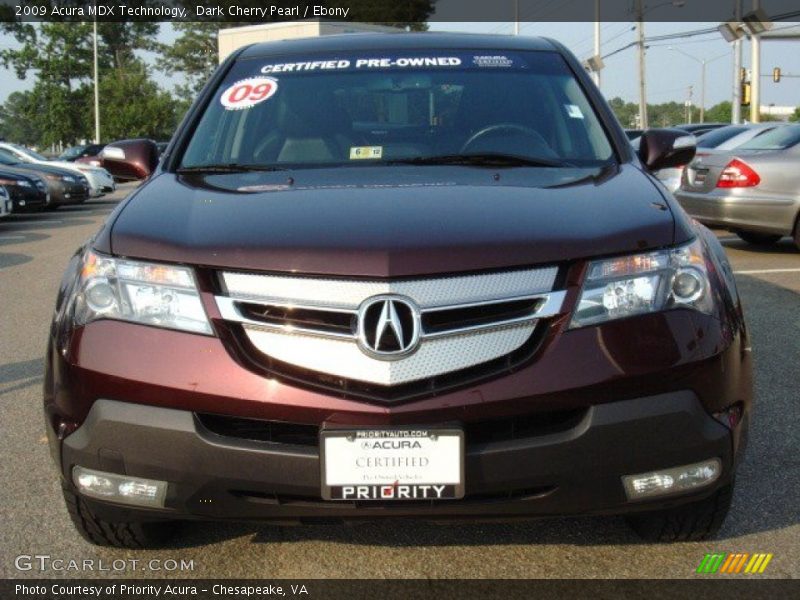Dark Cherry Pearl / Ebony 2009 Acura MDX Technology