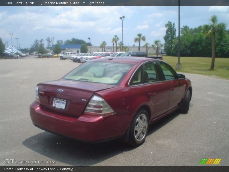 Merlot Metallic / Medium Light Stone 2008 Ford Taurus SEL