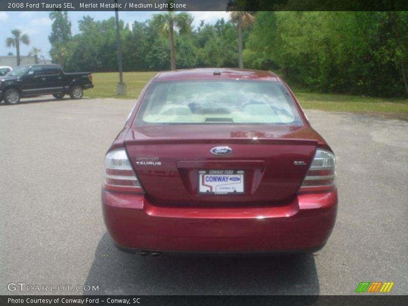 Merlot Metallic / Medium Light Stone 2008 Ford Taurus SEL