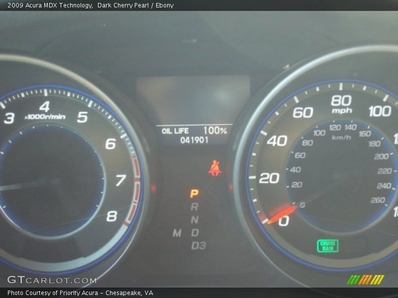 Dark Cherry Pearl / Ebony 2009 Acura MDX Technology