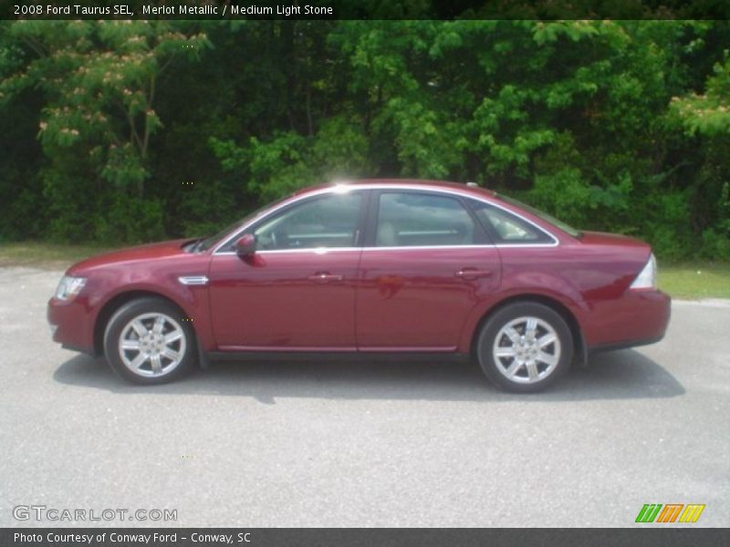 Merlot Metallic / Medium Light Stone 2008 Ford Taurus SEL