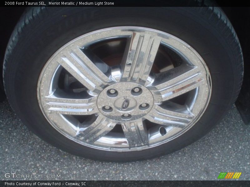 Merlot Metallic / Medium Light Stone 2008 Ford Taurus SEL