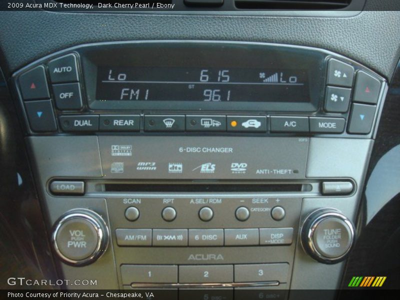 Dark Cherry Pearl / Ebony 2009 Acura MDX Technology