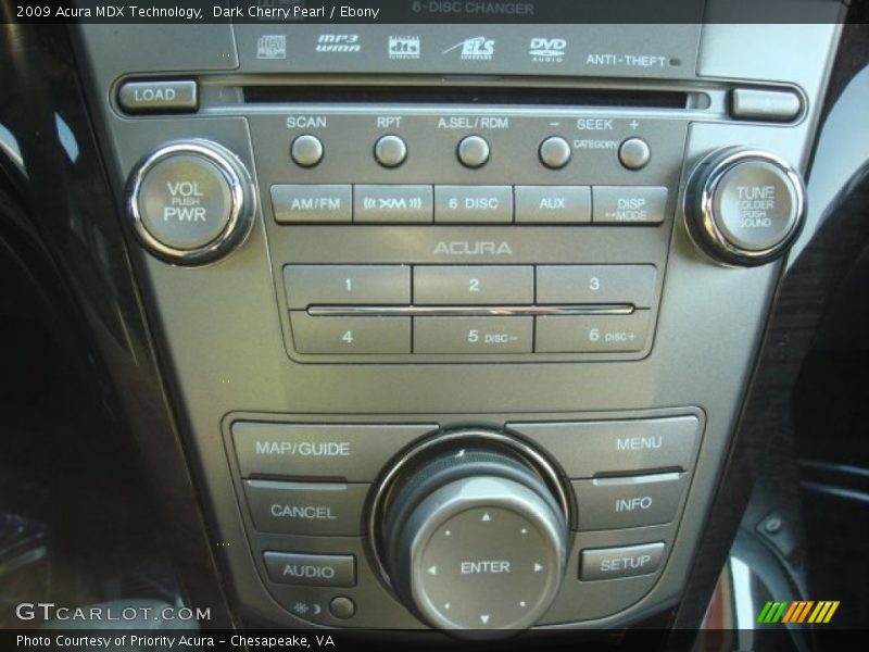 Dark Cherry Pearl / Ebony 2009 Acura MDX Technology
