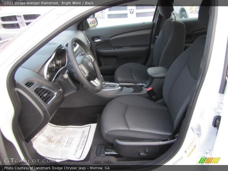 Bright White / Black 2011 Dodge Avenger Mainstreet