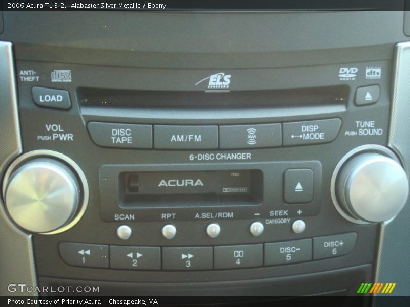 Alabaster Silver Metallic / Ebony 2006 Acura TL 3.2