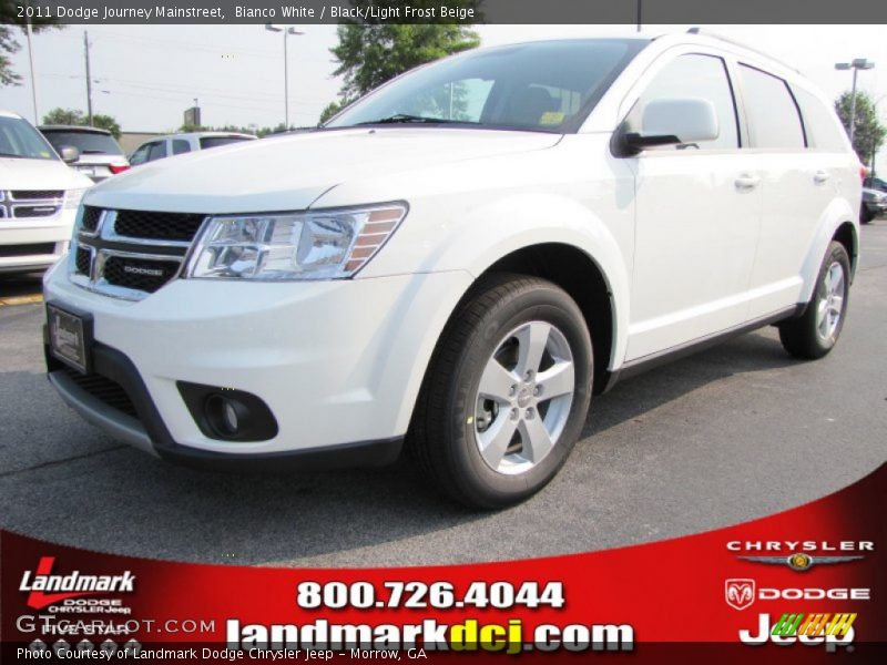 Bianco White / Black/Light Frost Beige 2011 Dodge Journey Mainstreet
