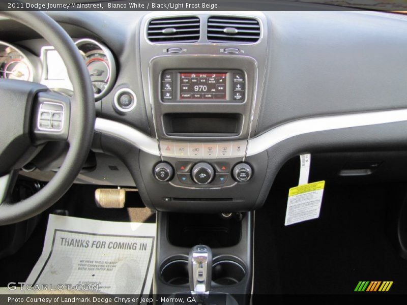 Bianco White / Black/Light Frost Beige 2011 Dodge Journey Mainstreet