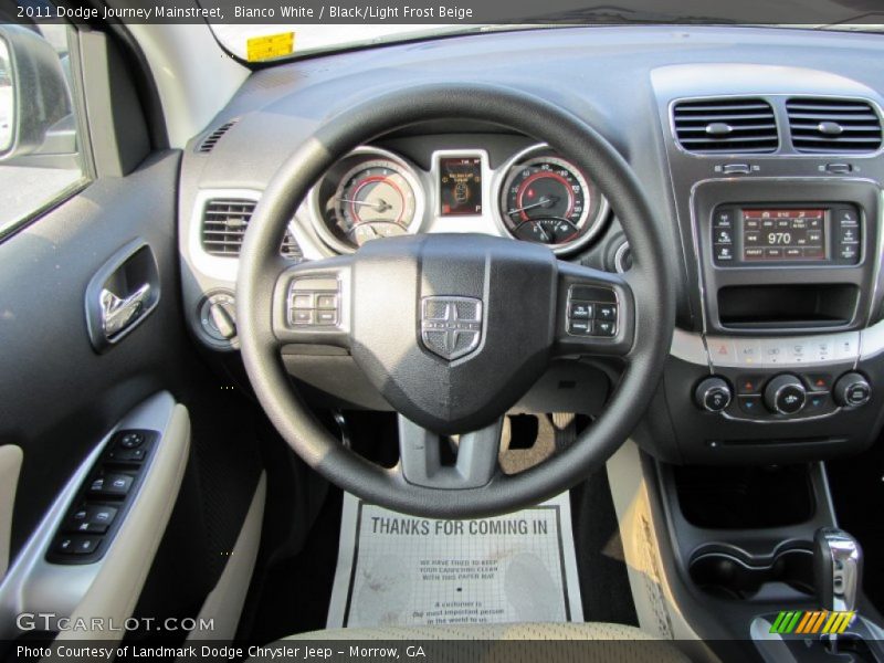 Bianco White / Black/Light Frost Beige 2011 Dodge Journey Mainstreet