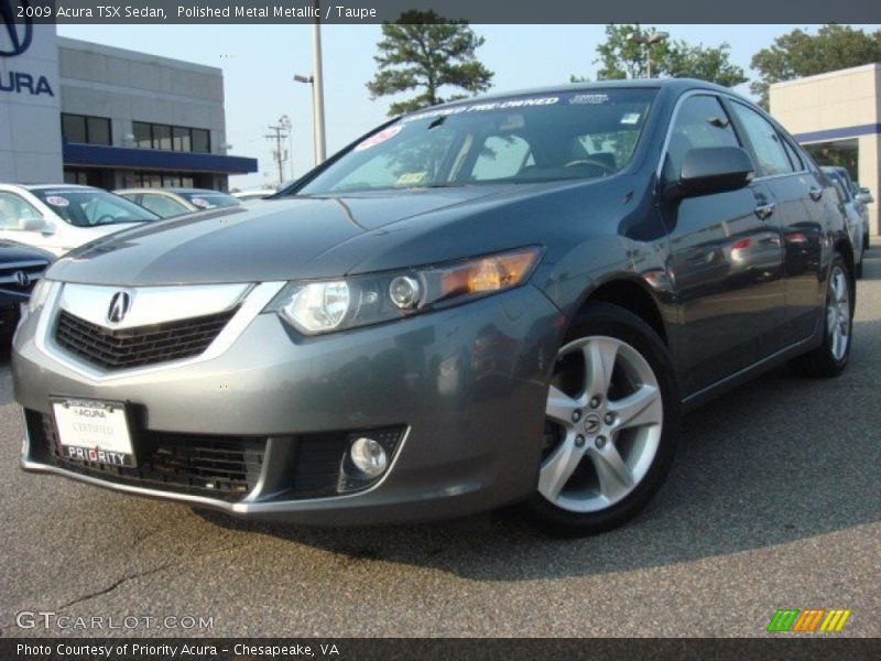 Polished Metal Metallic / Taupe 2009 Acura TSX Sedan