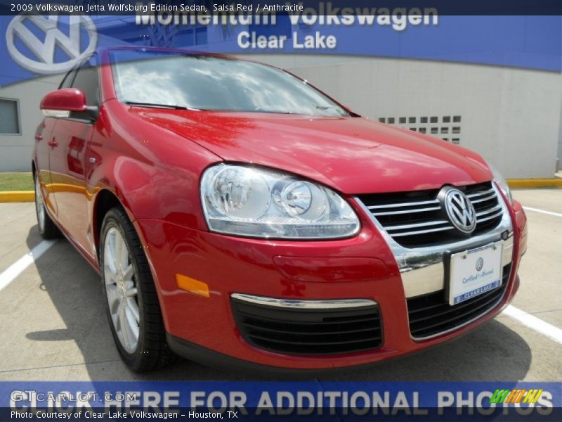 Salsa Red / Anthracite 2009 Volkswagen Jetta Wolfsburg Edition Sedan