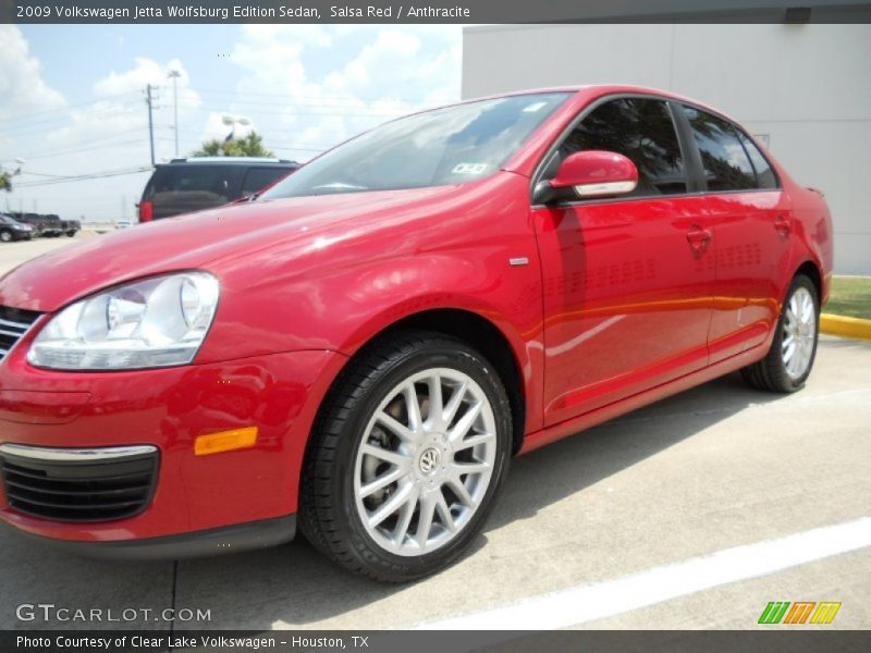 Salsa Red / Anthracite 2009 Volkswagen Jetta Wolfsburg Edition Sedan