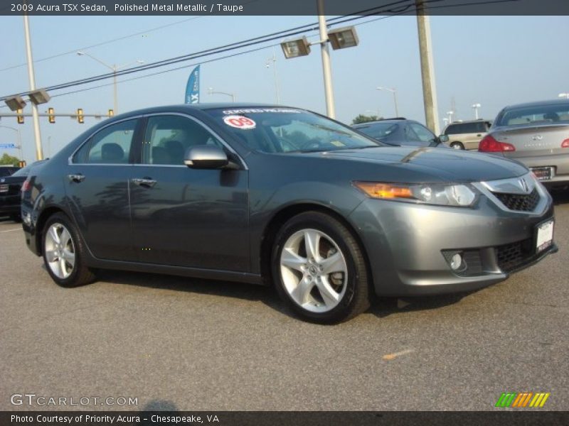 Polished Metal Metallic / Taupe 2009 Acura TSX Sedan