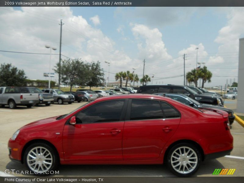 Salsa Red / Anthracite 2009 Volkswagen Jetta Wolfsburg Edition Sedan