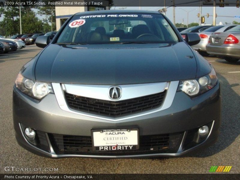 Polished Metal Metallic / Taupe 2009 Acura TSX Sedan