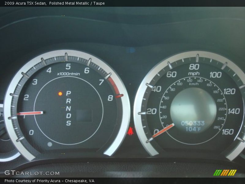 Polished Metal Metallic / Taupe 2009 Acura TSX Sedan