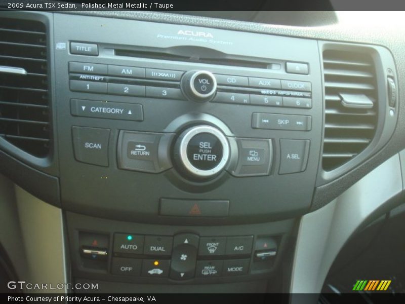 Polished Metal Metallic / Taupe 2009 Acura TSX Sedan