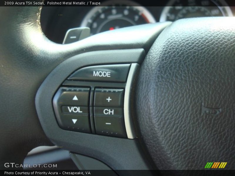 Polished Metal Metallic / Taupe 2009 Acura TSX Sedan