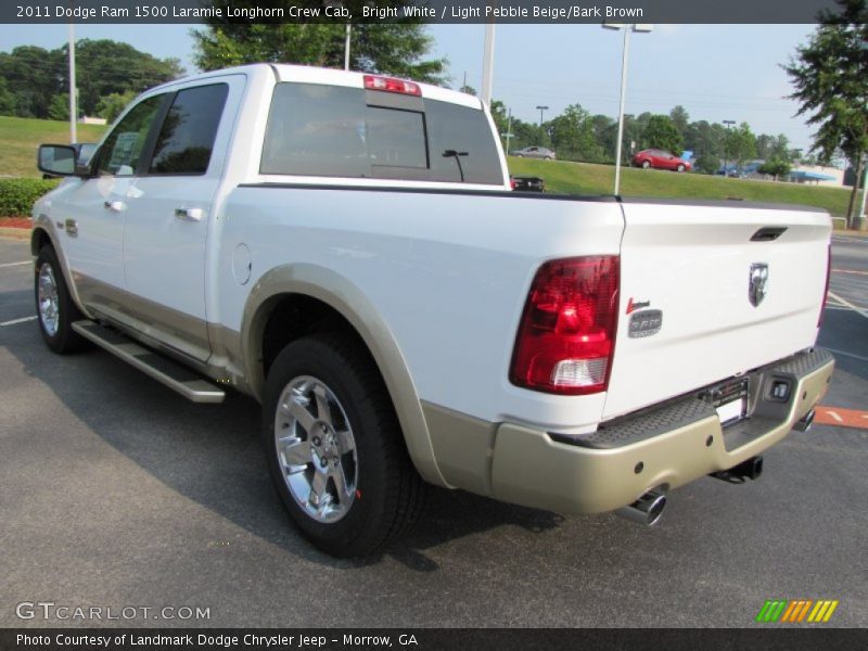 Bright White / Light Pebble Beige/Bark Brown 2011 Dodge Ram 1500 Laramie Longhorn Crew Cab