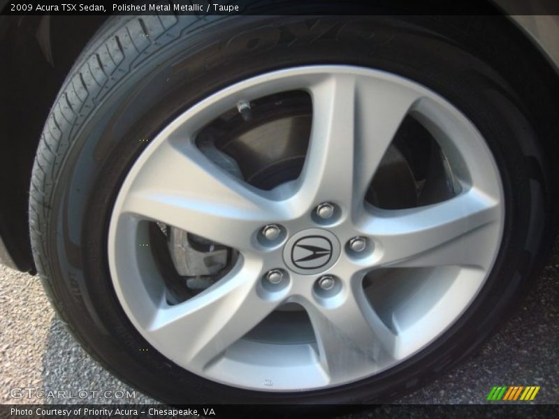 Polished Metal Metallic / Taupe 2009 Acura TSX Sedan