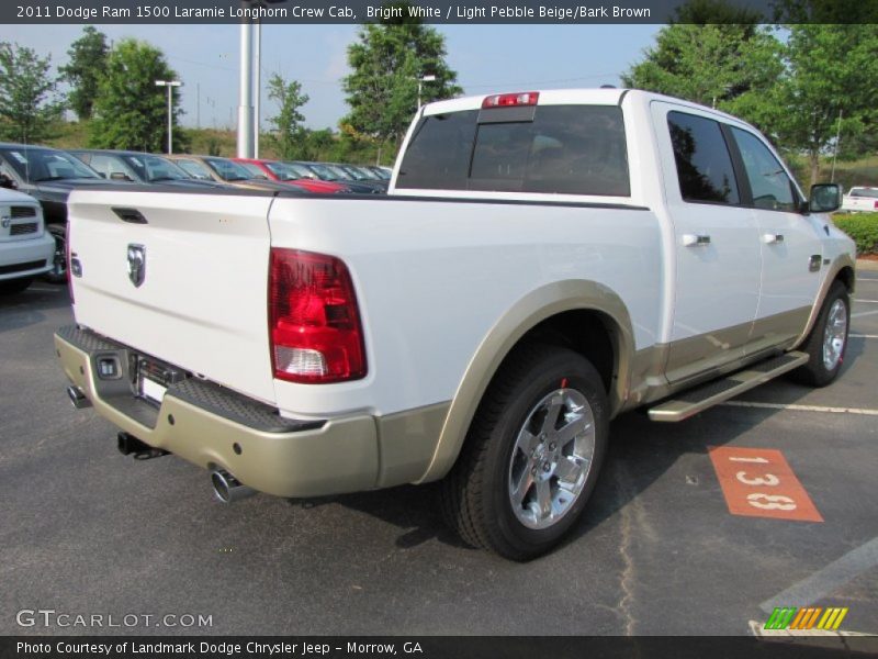Bright White / Light Pebble Beige/Bark Brown 2011 Dodge Ram 1500 Laramie Longhorn Crew Cab
