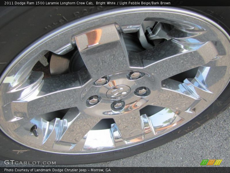 Bright White / Light Pebble Beige/Bark Brown 2011 Dodge Ram 1500 Laramie Longhorn Crew Cab