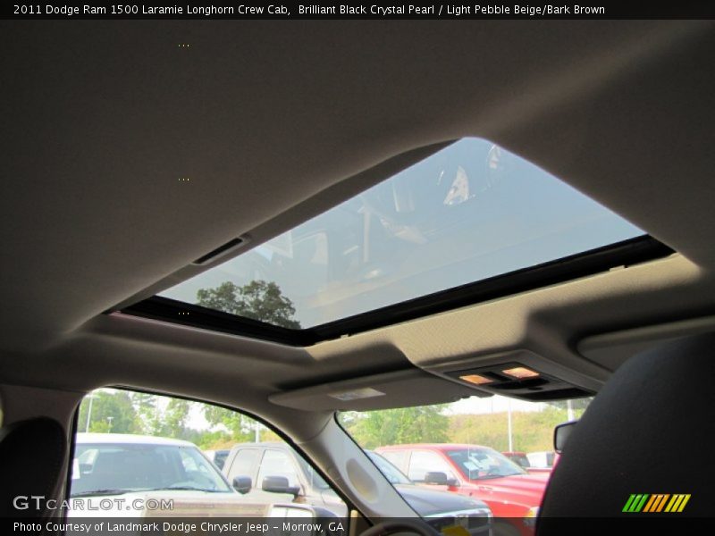 Brilliant Black Crystal Pearl / Light Pebble Beige/Bark Brown 2011 Dodge Ram 1500 Laramie Longhorn Crew Cab