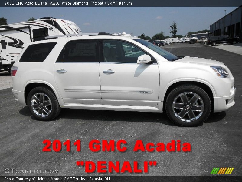 White Diamond Tintcoat / Light Titanium 2011 GMC Acadia Denali AWD