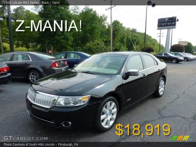Black / Sand 2008 Lincoln MKZ Sedan