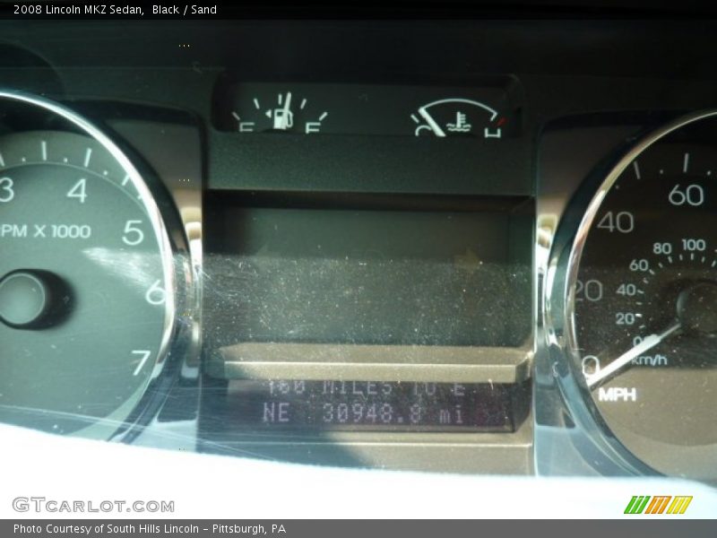 Black / Sand 2008 Lincoln MKZ Sedan