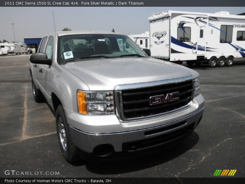Pure Silver Metallic / Dark Titanium 2011 GMC Sierra 1500 SL Crew Cab 4x4