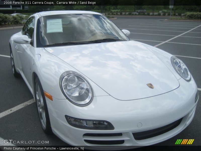 Carrara White / Sand Beige 2008 Porsche 911 Carrera Coupe