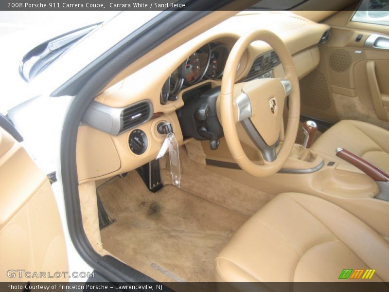 Carrara White / Sand Beige 2008 Porsche 911 Carrera Coupe